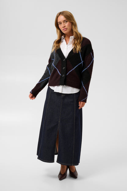 Kaffe KAgrith Cardigan Dark Grey Melange / Fudge