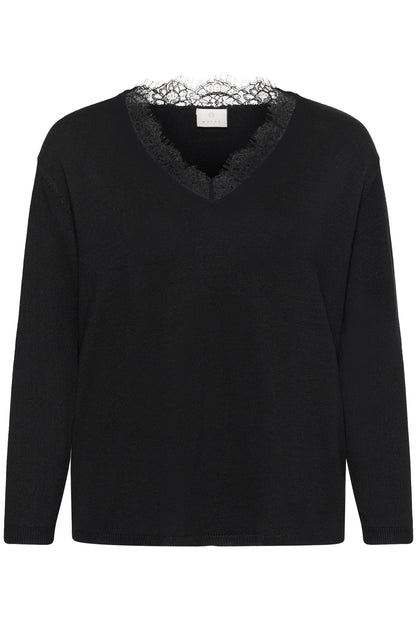 Kaffe KAlizza Lace Pullover Black Deep