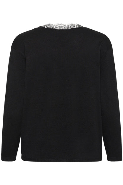 Kaffe KAlizza Lace Pullover Black Deep