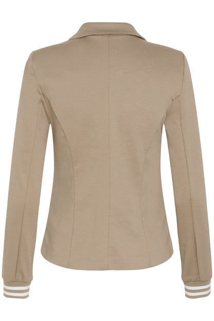 Kaffe Kinnie Blazer Desert Taupe/Chalk Stripe