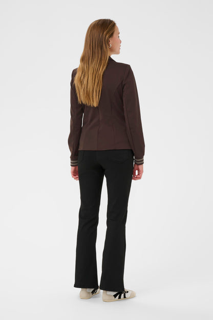 Kaffe Kinnie Blazer Coffee Bean / Chalk Stripe