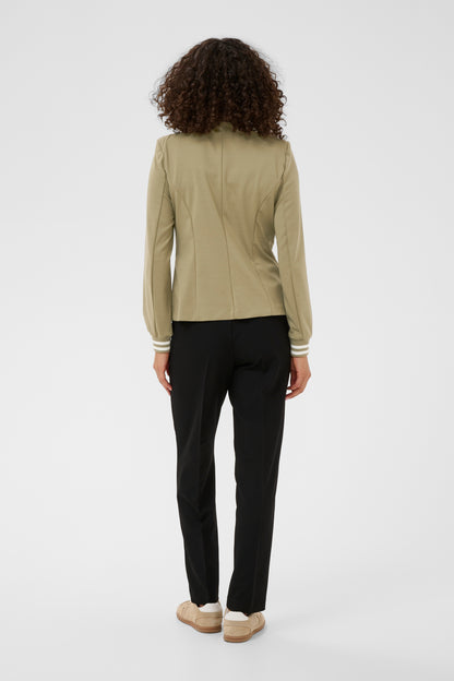 Kaffe Kinnie Blazer Dusty Green/Chalk Stripe