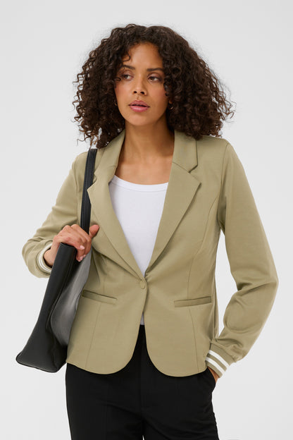Kaffe Kinnie Blazer Dusty Green/Chalk Stripe