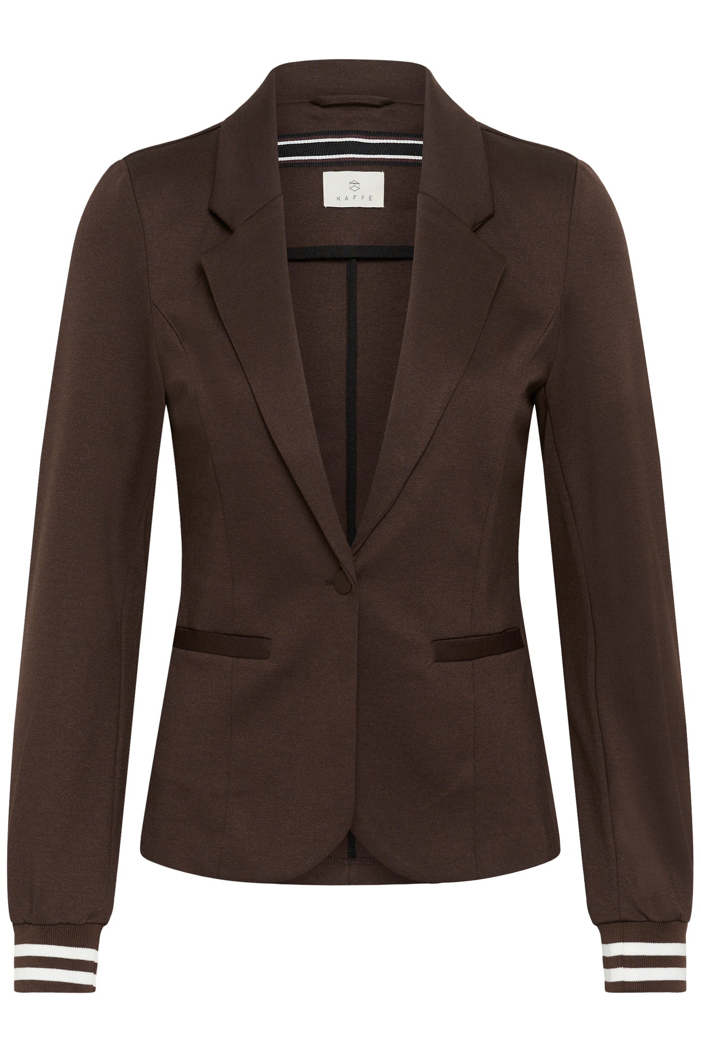 Kaffe Kinnie Blazer Coffee Bean / Chalk Stripe