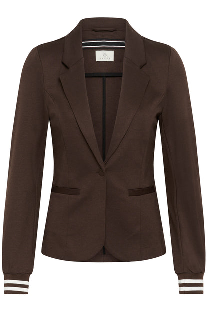 Kaffe Kinnie Blazer Coffee Bean / Chalk Stripe