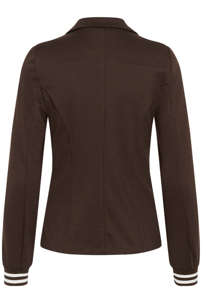 Kaffe Kinnie Blazer Coffee Bean / Chalk Stripe