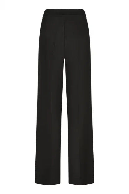 Marc Aurel Elastic Waistband Wide Leg Trousers Black