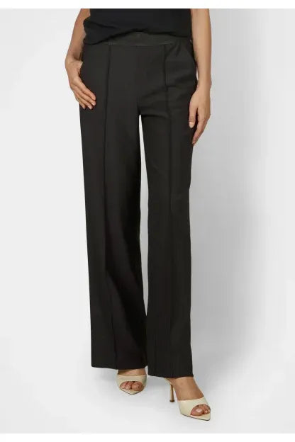 Marc Aurel Elastic Waistband Wide Leg Trousers Black