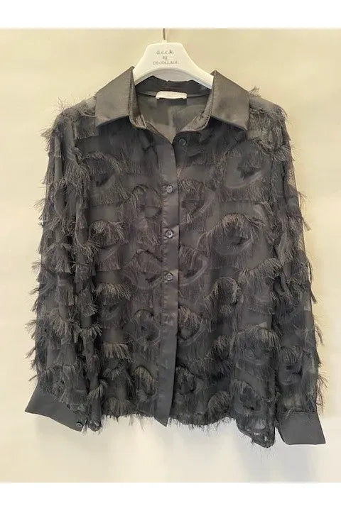 DECK Eyelash Blouse Black
