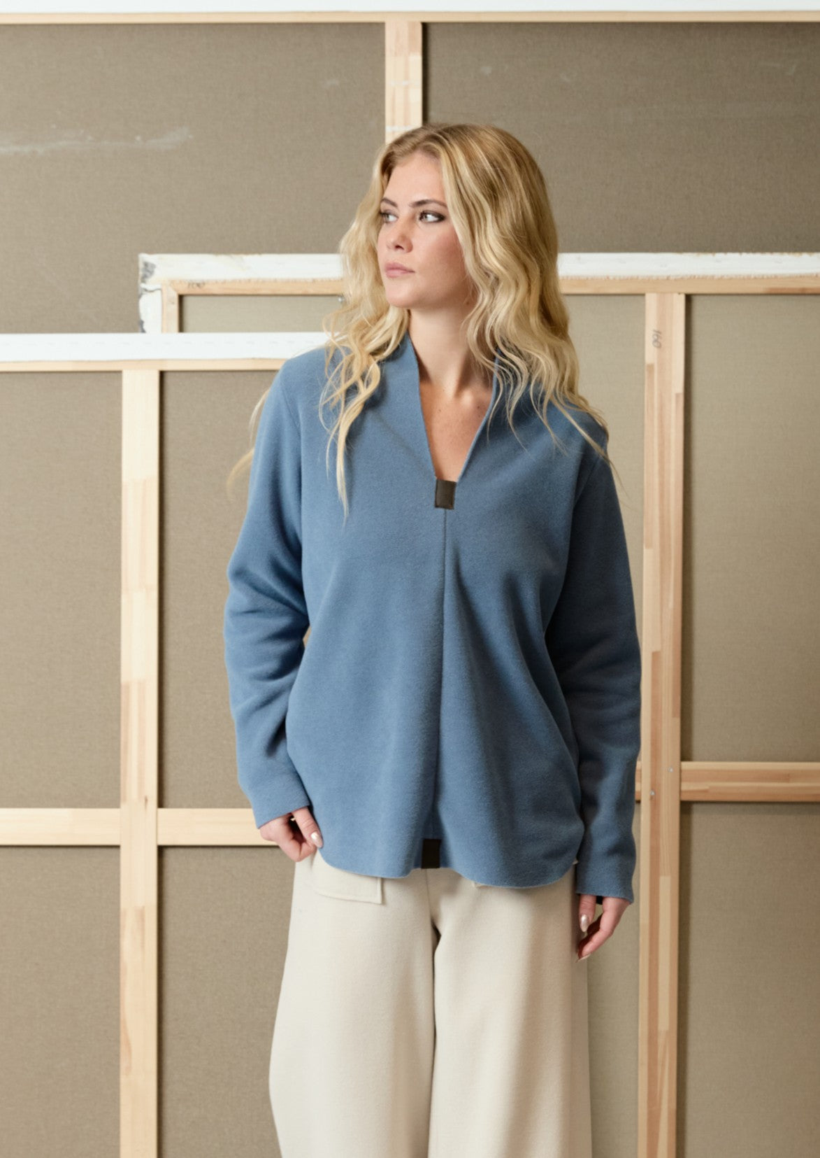 Henriette Steffensen Blouse 1414-Dusty Blue