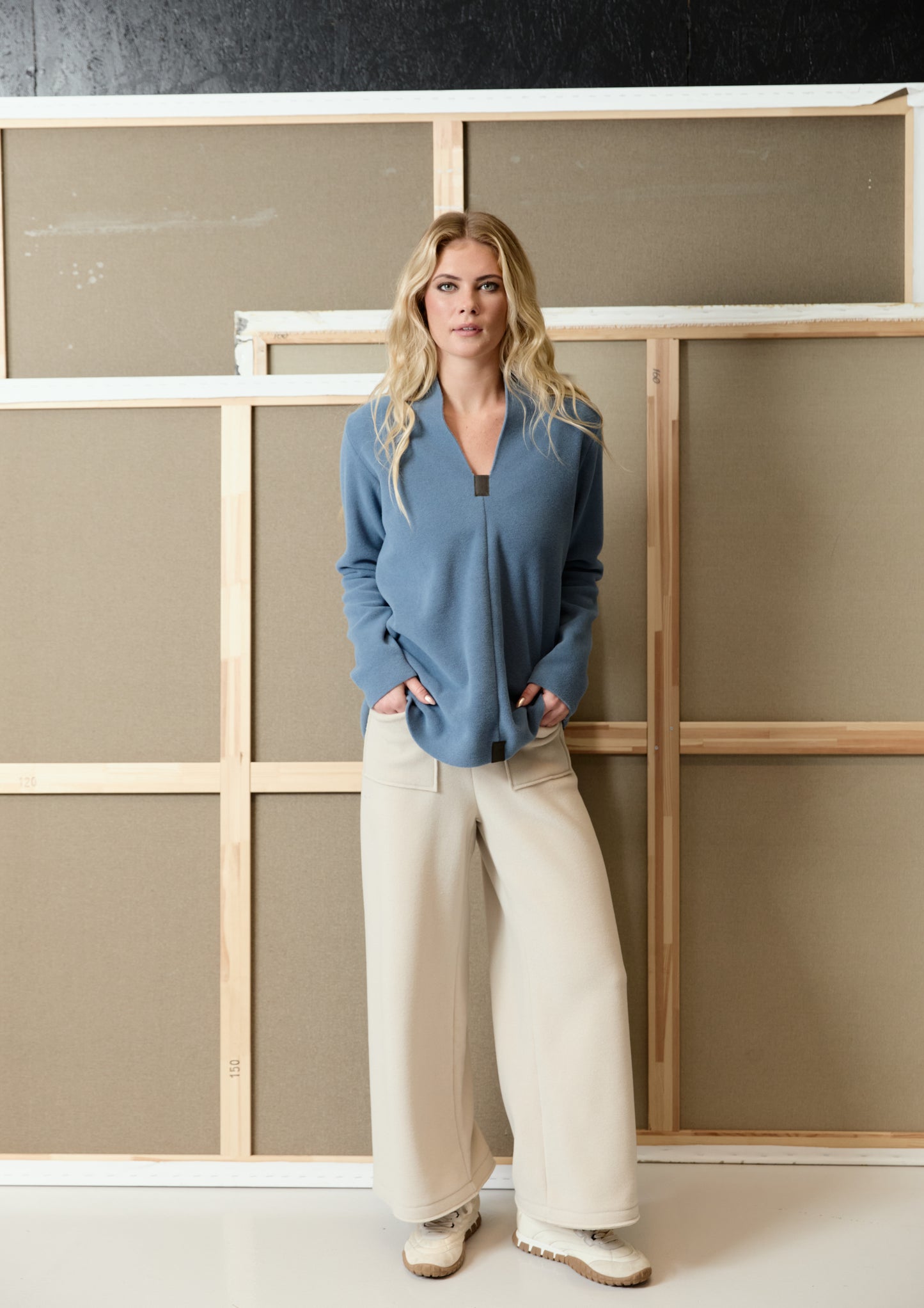 Henriette Steffensen Blouse 1414-Dusty Blue