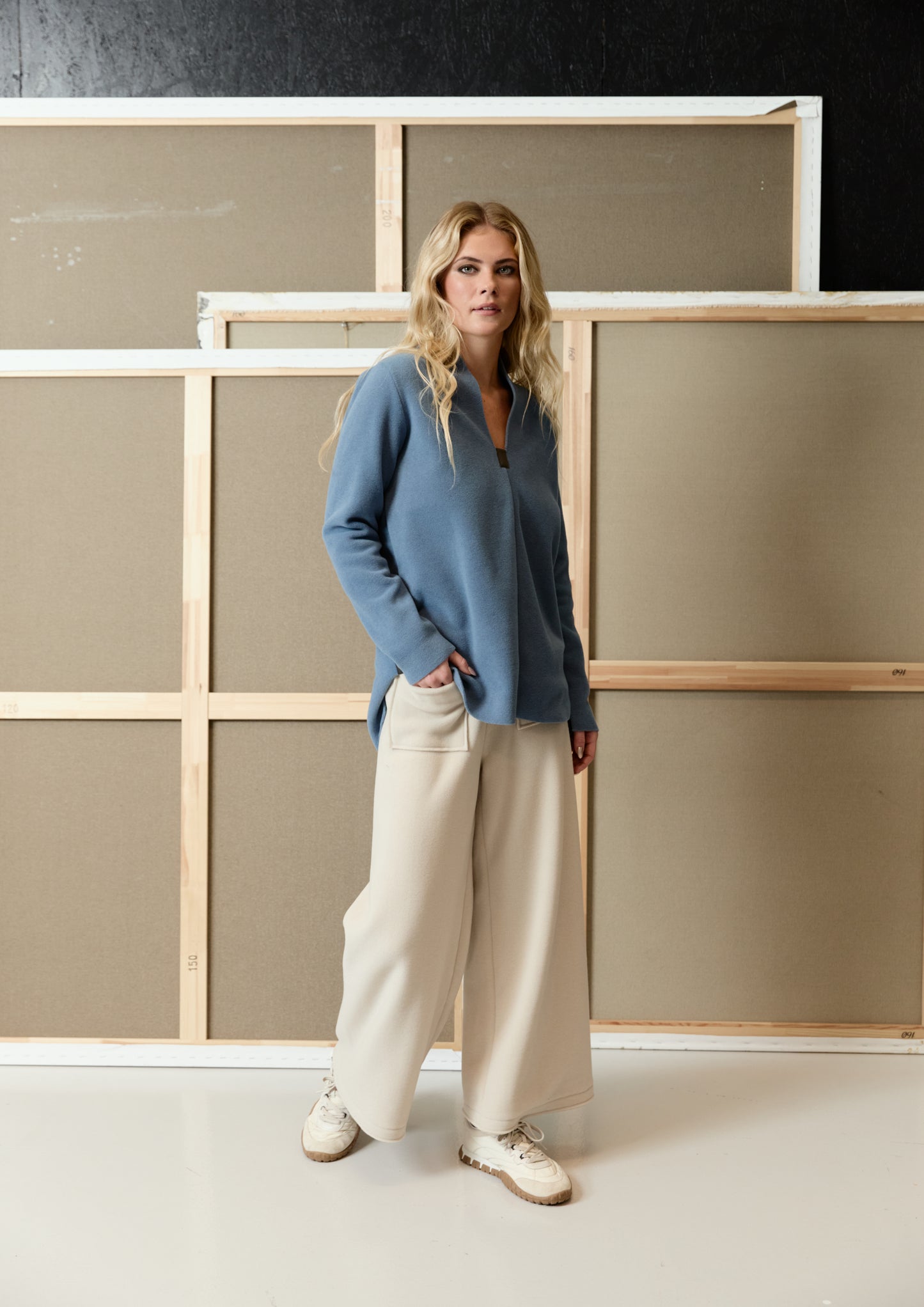 Henriette Steffensen Blouse 1414-Dusty Blue