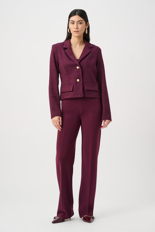 Joseph Ribkoff Classic Wide Leg Pant Elderberry
