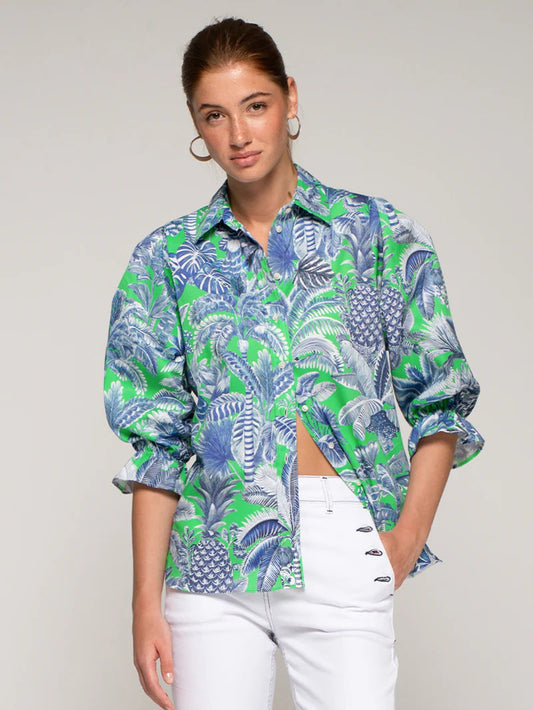 Vilagallo Leaf Print Shirt 33587