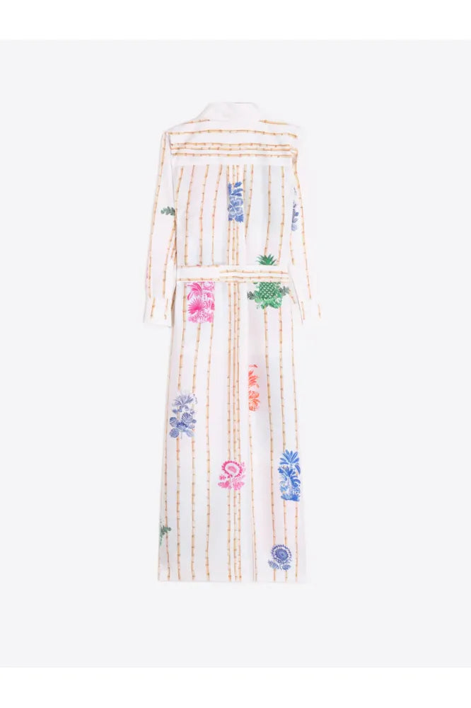 Vilagallo Tropical Print Shirt Dress 33656