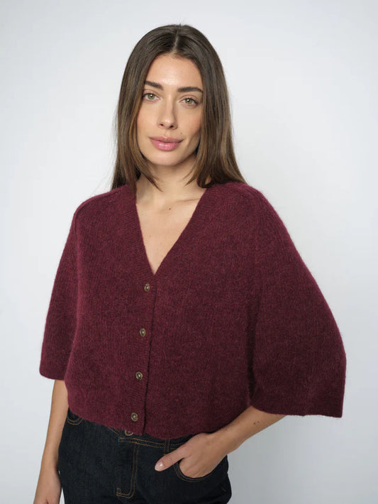 Mos Mosh Thora Lizet Knit Cardigan Cabernet