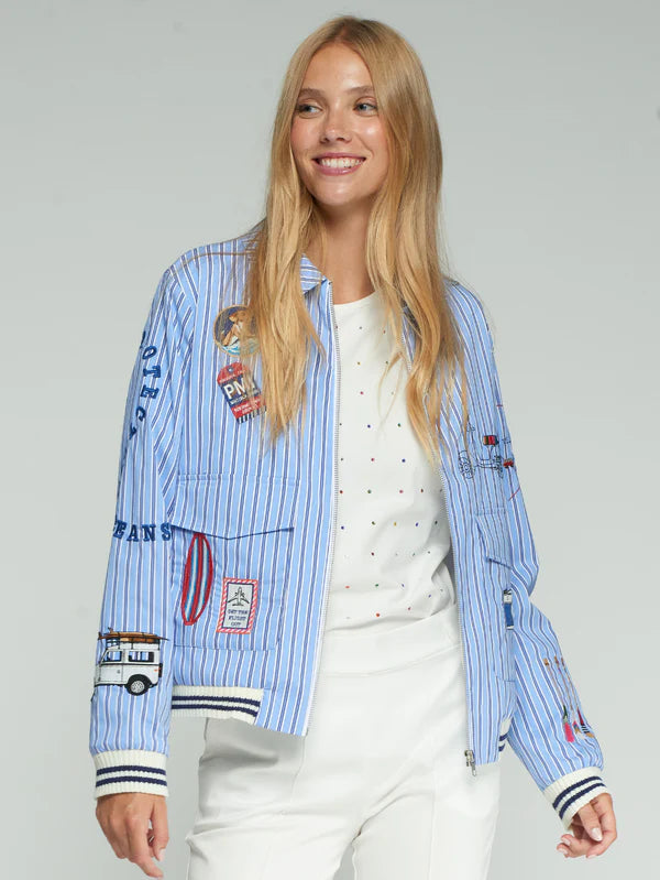 Vilagallo Blue Striped Bomber 33207