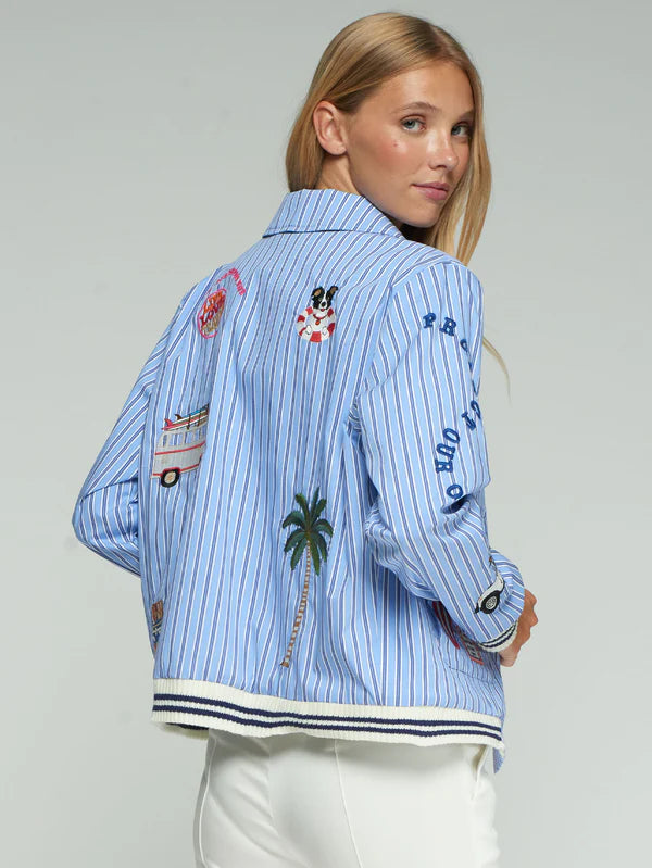 Vilagallo Blue Striped Bomber 33207