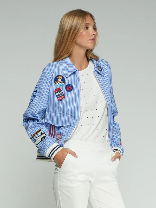Vilagallo Blue Striped Bomber 33207