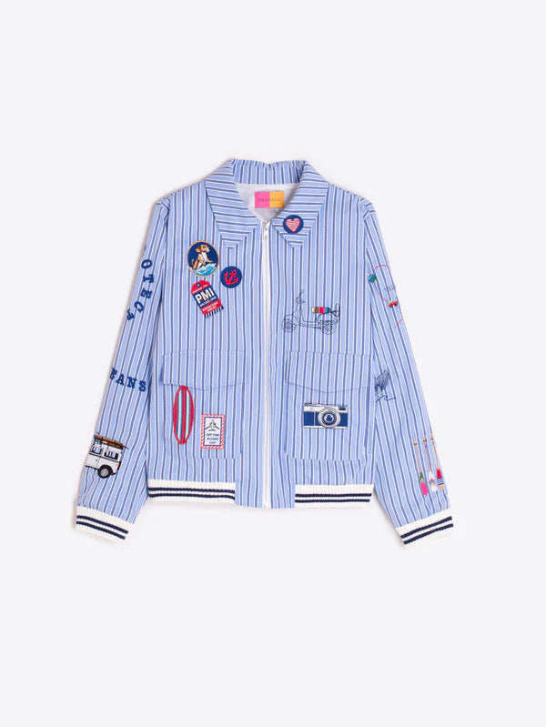 Vilagallo Blue Striped Bomber 33207