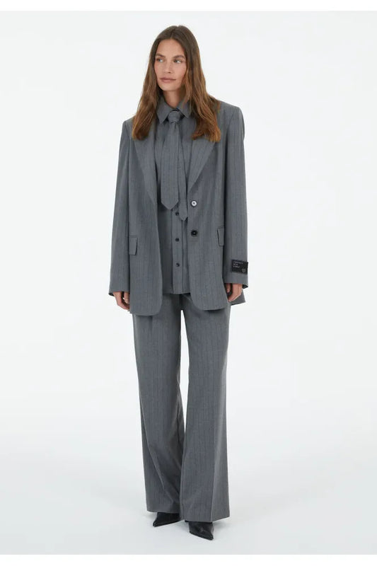 Marc Aurel Pleated Pinstripe Trousers