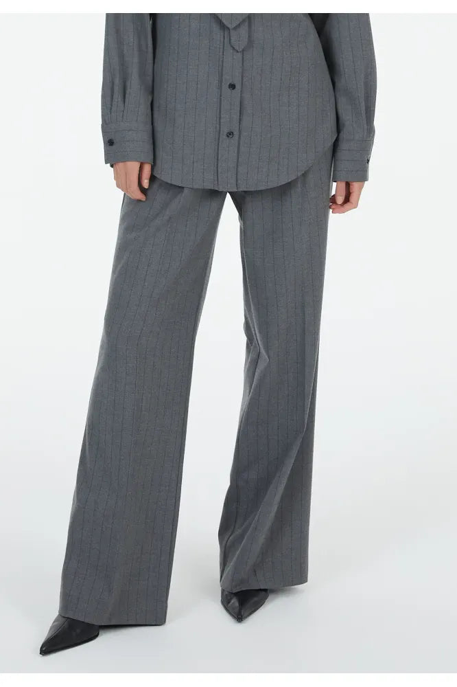 Marc Aurel Pleated Pinstripe Trousers