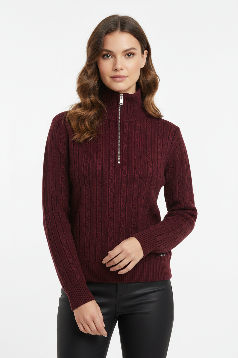 HV Polo Zamara Pullover Burgundy Rattle