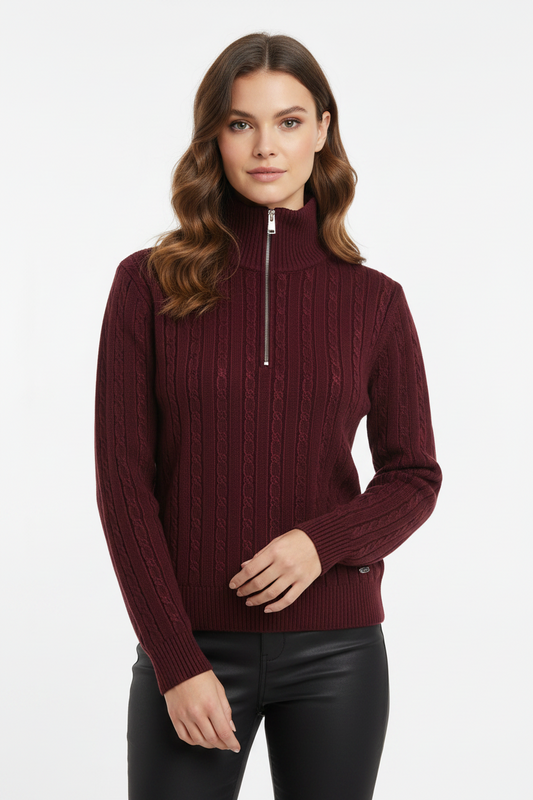 HV Polo Zamara Pullover Burgundy Rattle