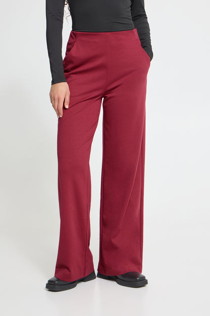 Ichi Kate Wide Trousers Rhododendron