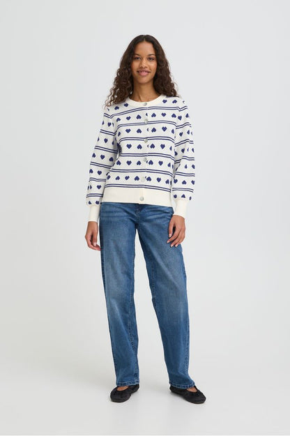 Ichi IHBrielle Cardigan Birch