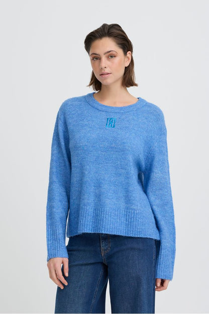 Ichi IHBaling Pullover Nebulas Blue Melange