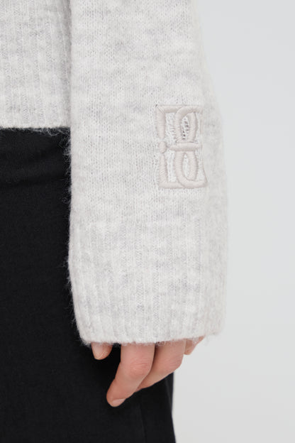 Ichi IHBaling Cardigan Light Grey Melange