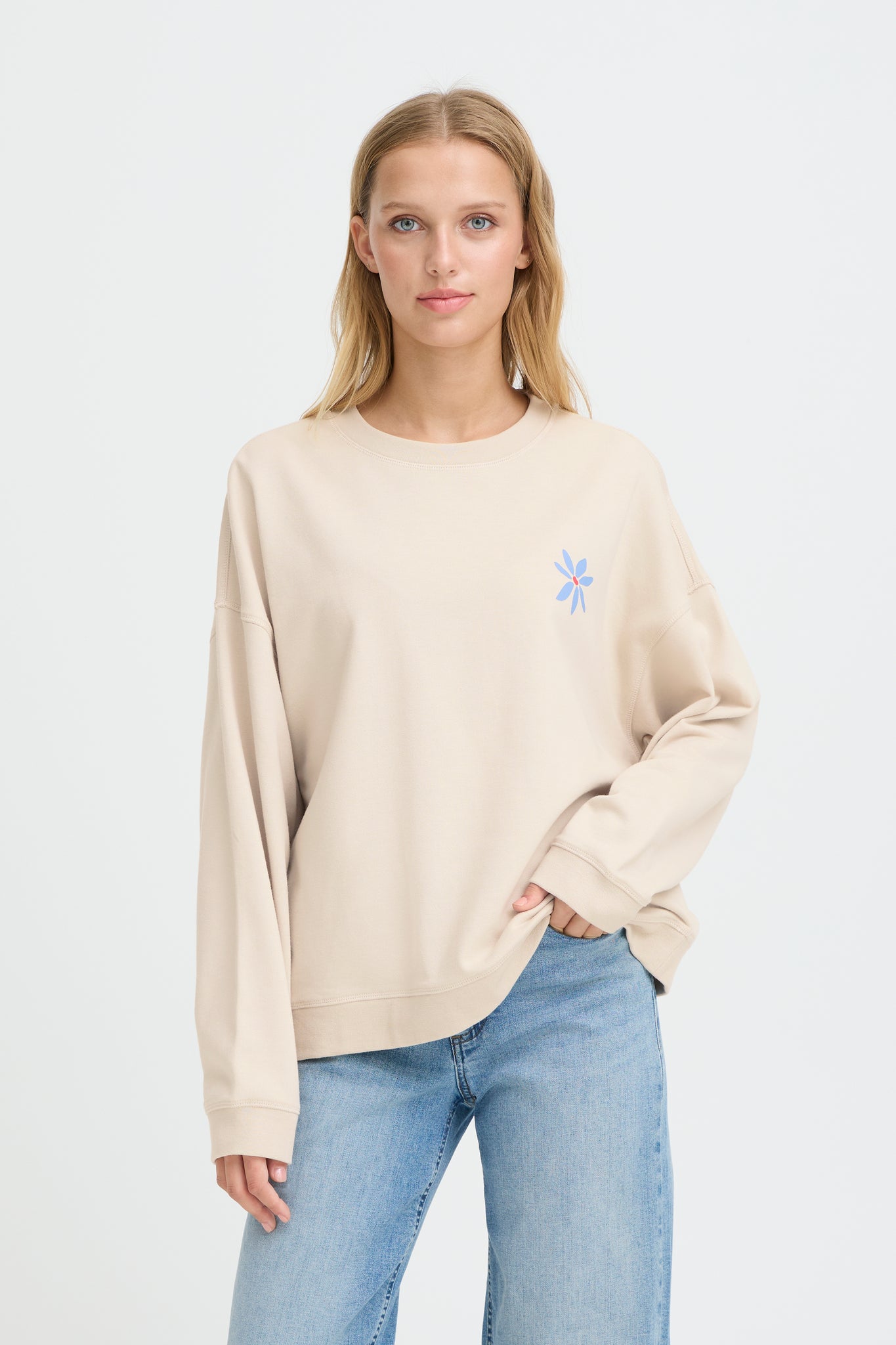 Ichi IHBauma Sweatshirt Birch