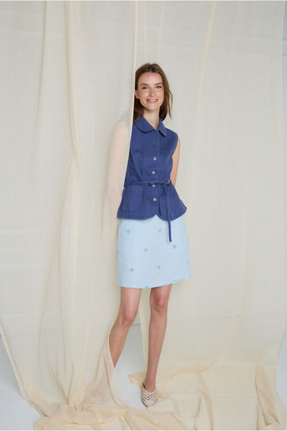 Atelier Rêve Kunis Waistcoat Blue Indigo