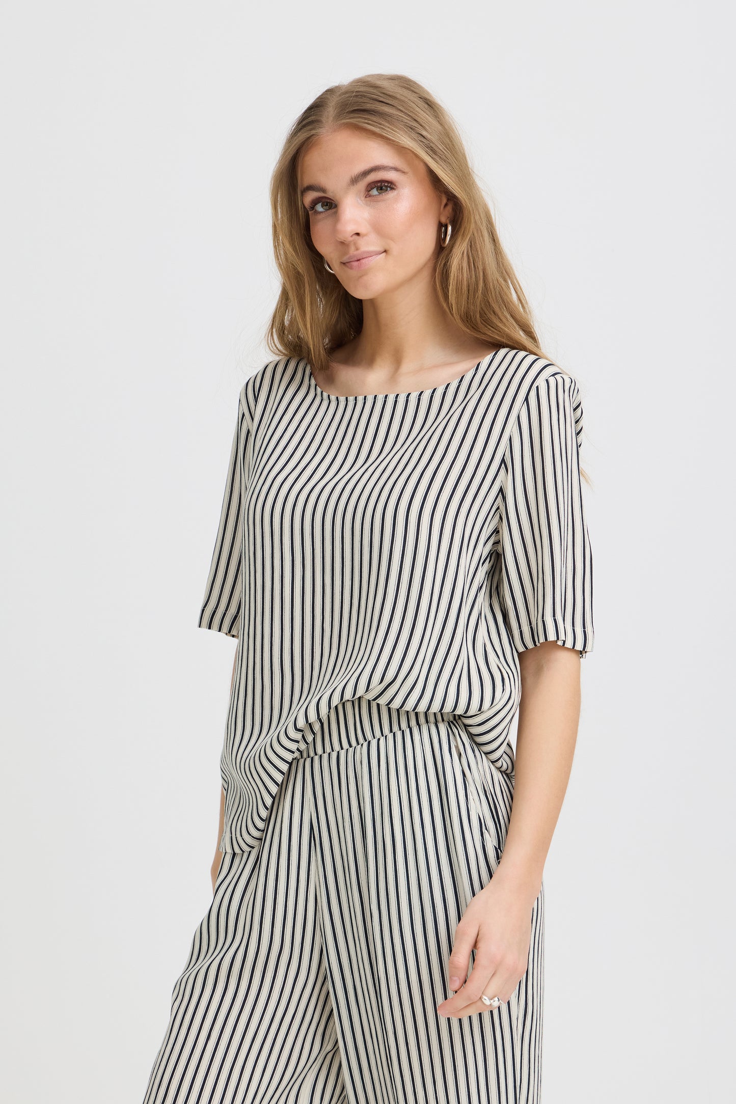 Ichi IHMarrakech Blouse Total Eclipse
