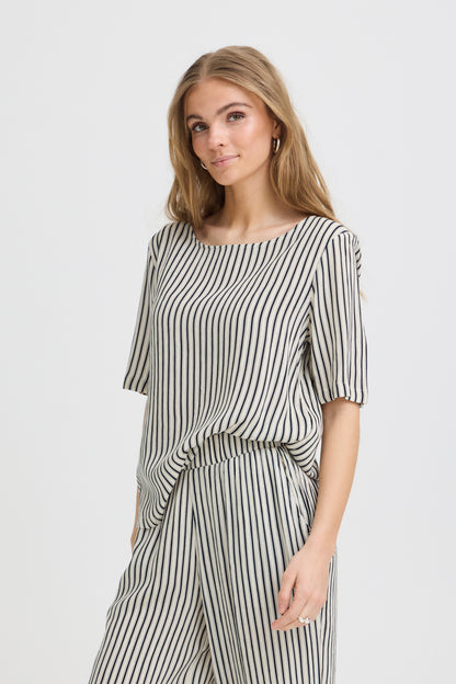 Ichi IHMarrakech Blouse Total Eclipse