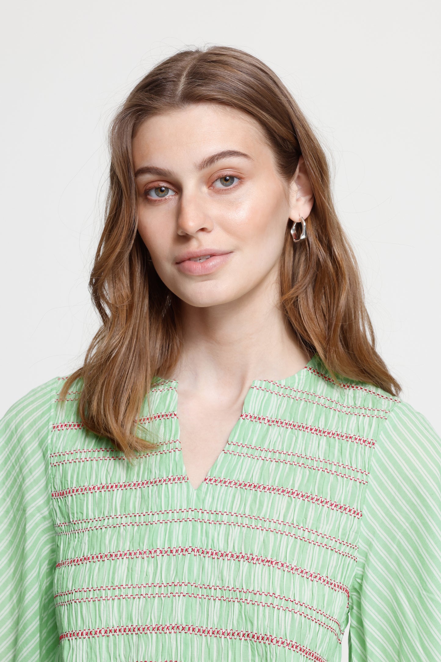 Ichi IHLocy Blouse Green / Birch