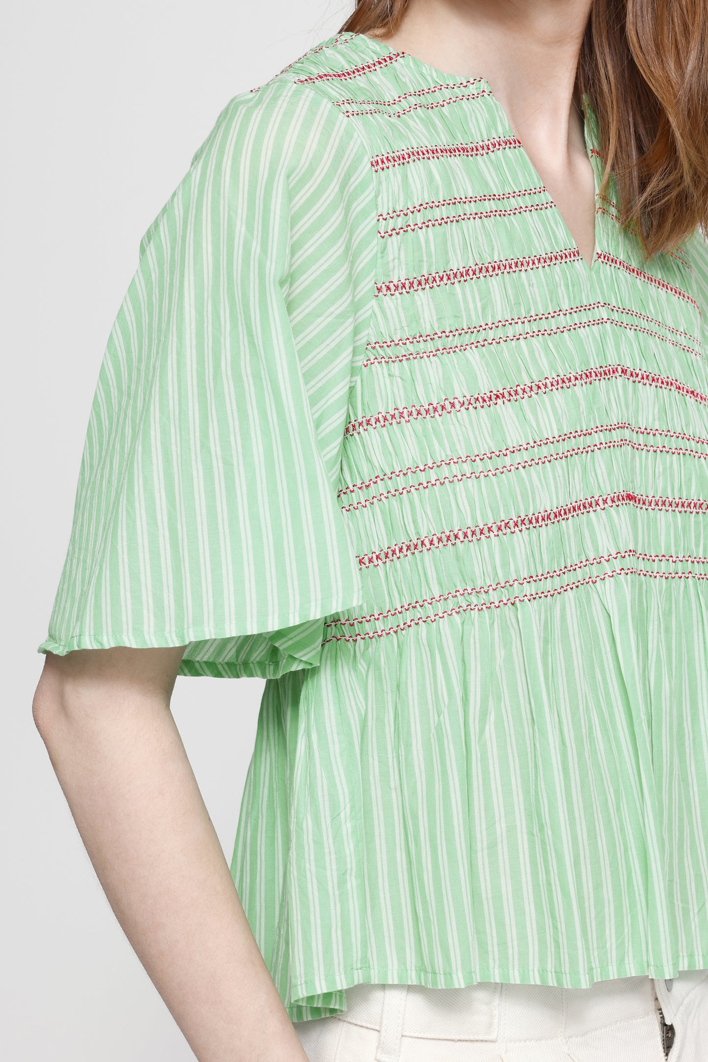 Ichi IHLocy Blouse Green / Birch