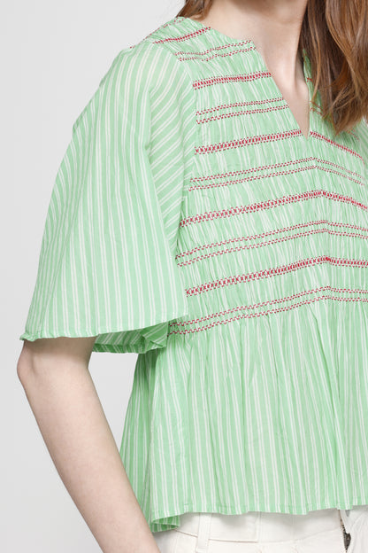 Ichi IHLocy Blouse Green / Birch