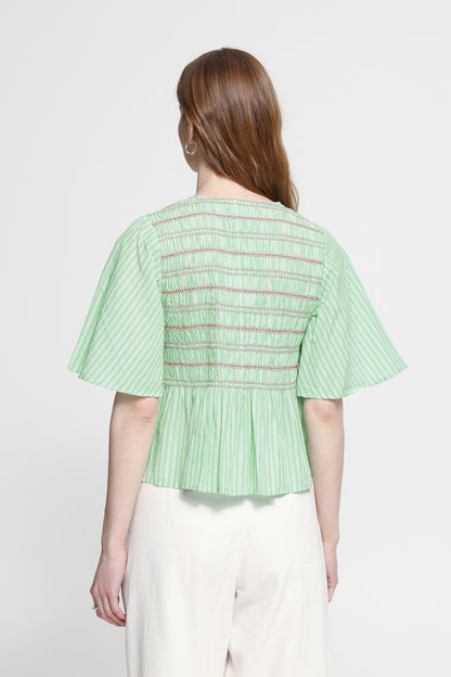 Ichi IHLocy Blouse Green / Birch