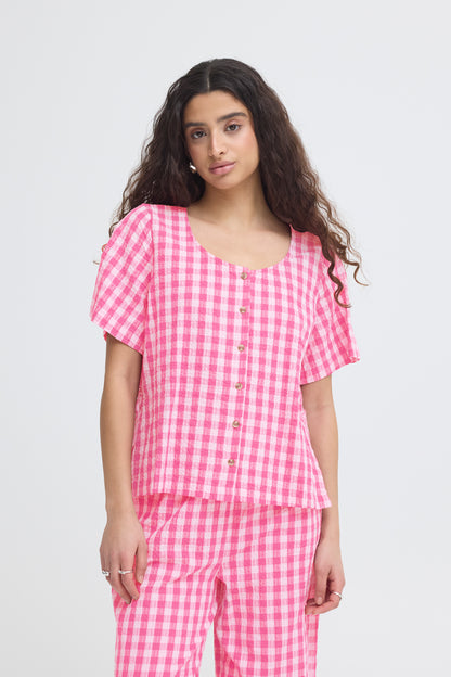 Ichi IHFelica Shirt Berry/Pink Check