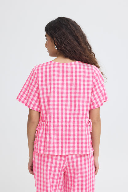 Ichi IHFelica Shirt Berry/Pink Check