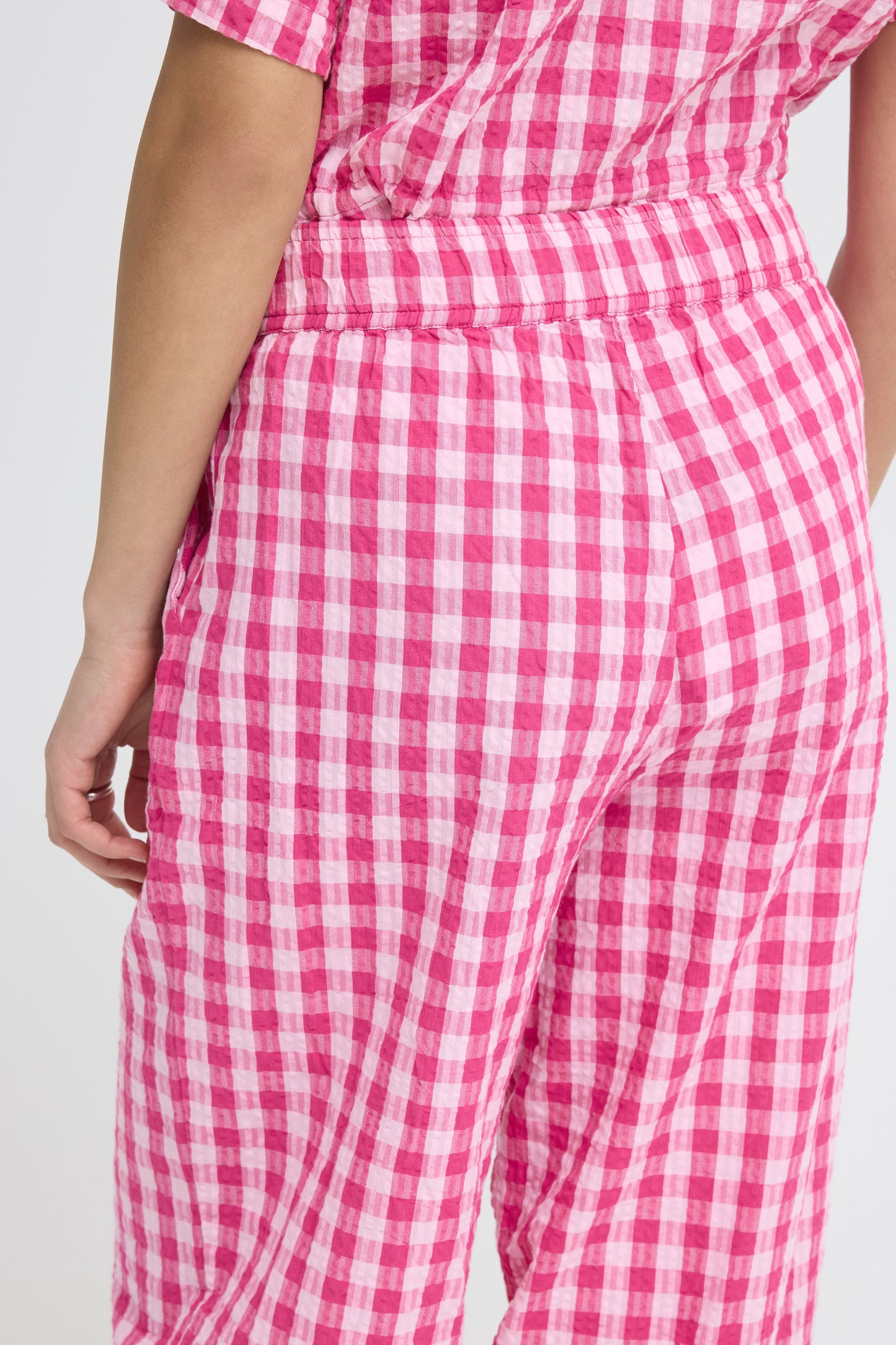 Ichi IHFelica Trousers Berry / Pink Check
