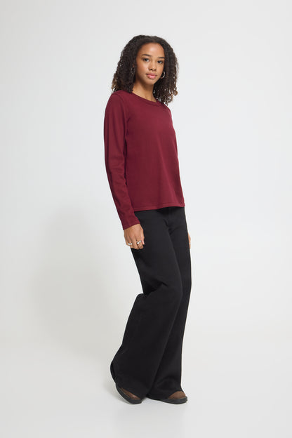 Ichi Luls O-Neck Pullover Rhododendron
