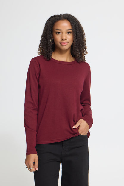 Ichi Luls O-Neck Pullover Rhododendron