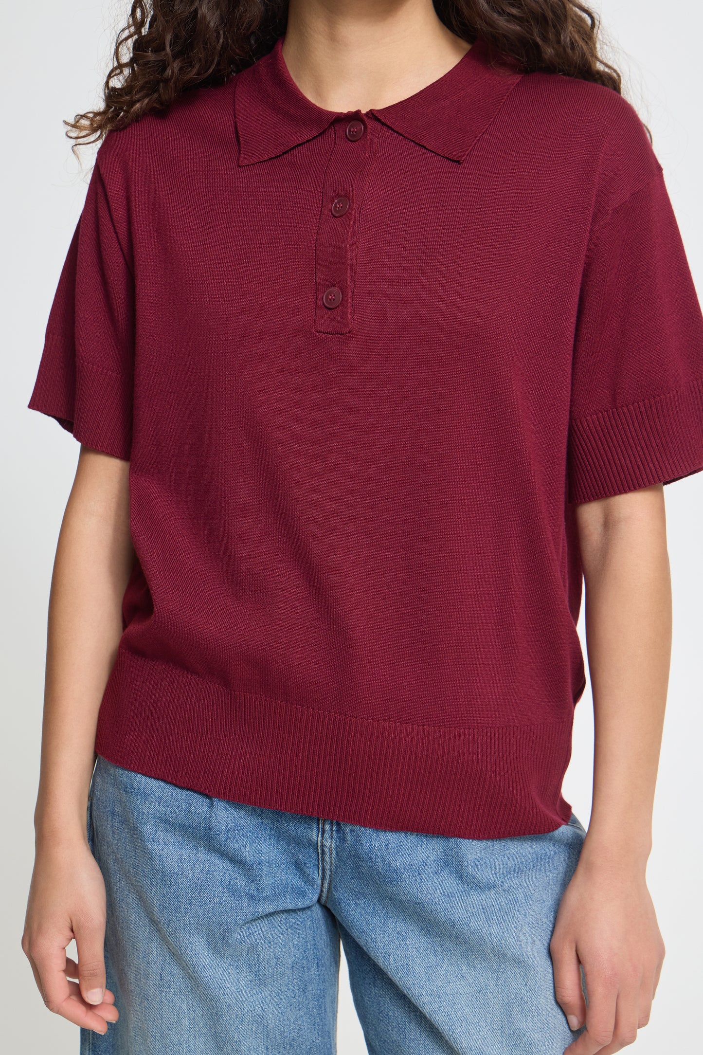 Ichi Luls Polo Pullover Rhododendron