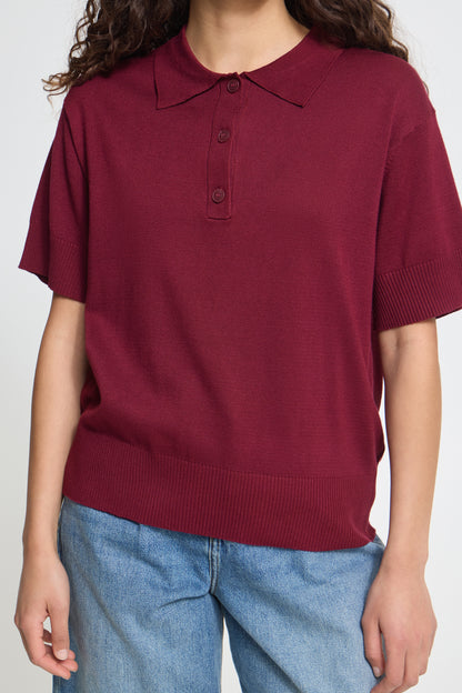 Ichi Luls Polo Pullover Rhododendron