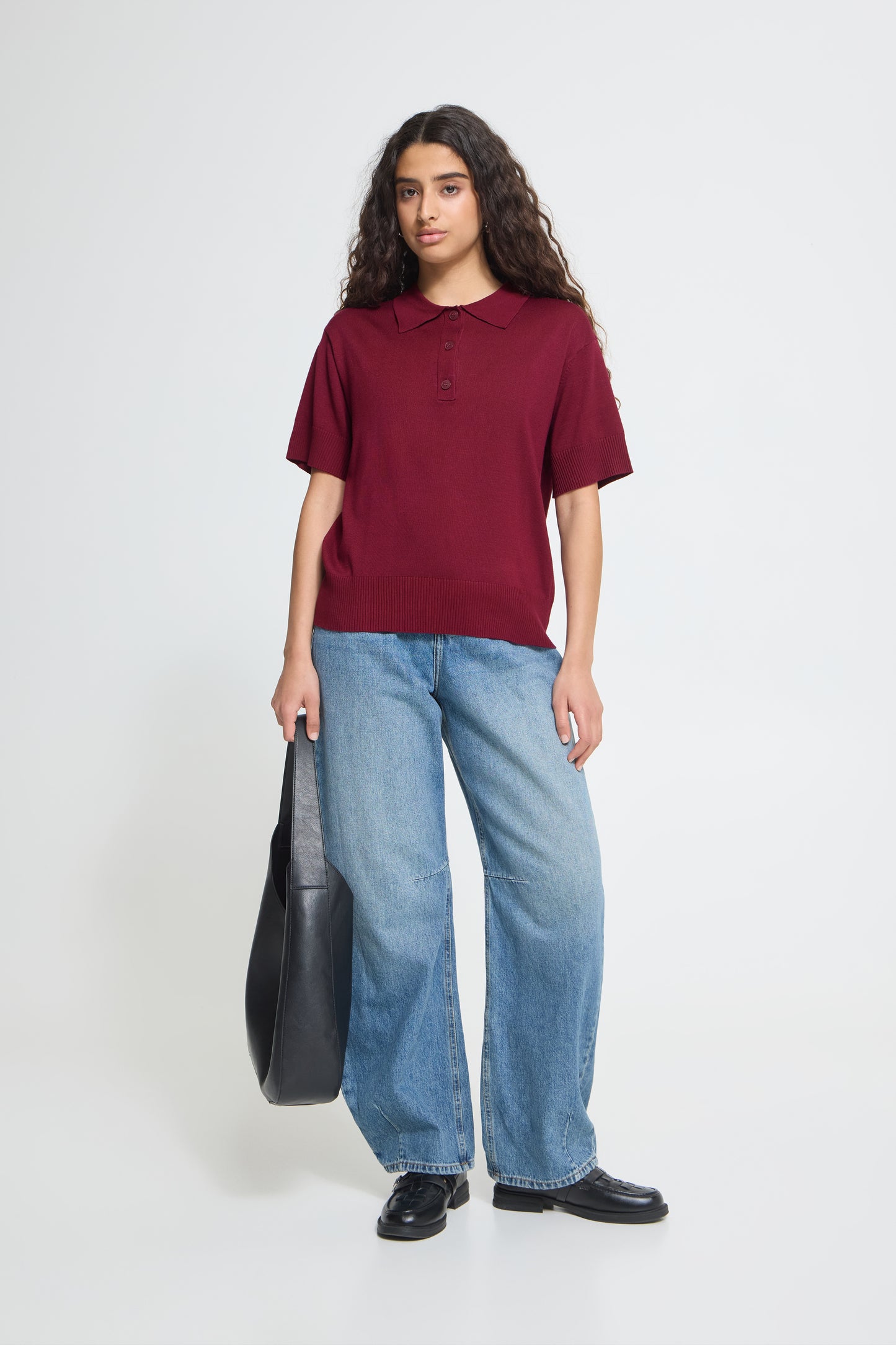 Ichi Luls Polo Pullover Rhododendron