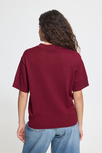 Ichi Luls Polo Pullover Rhododendron