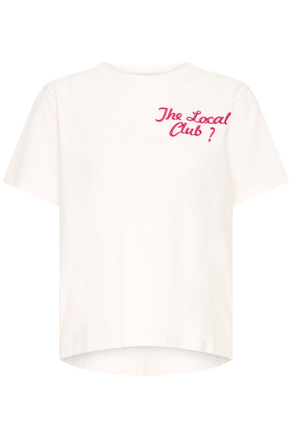 Ichi IHPaia T-shirt Cloud Dancer / Very Berry